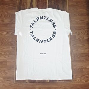 TALENTLESS White Logo Short Sleeve Tee